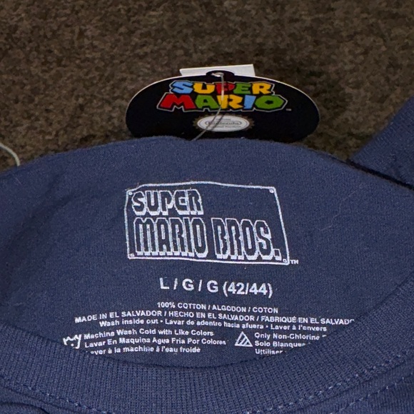 Super Mario Bros Nwts Navy Tee - Picture 5 of 5